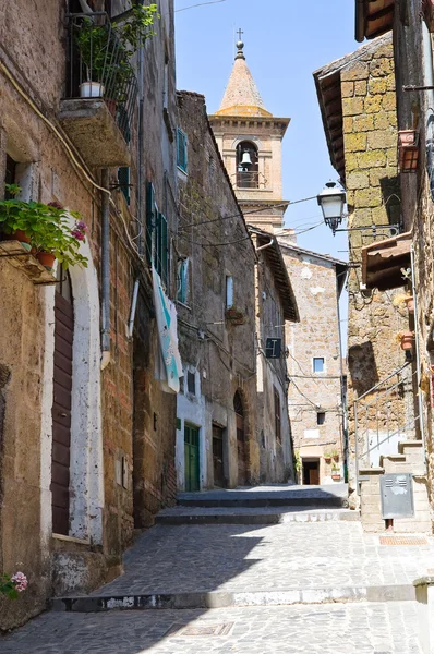 Uličky. Capranica. Lazio. Itálie. — Stock fotografie