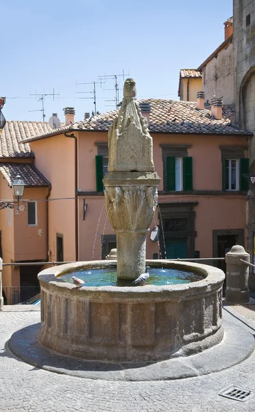 Fonte monumental. Soriano nel Cimino. Lazio. Itália . — Fotografia de Stock