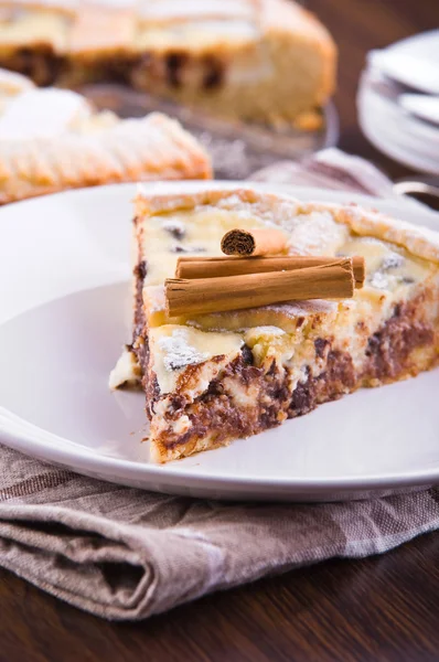 Crostata sýr ricotta. — Stock fotografie