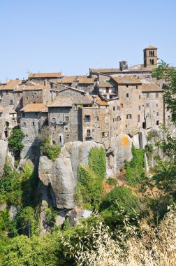 vitorchiano panoramik manzaralı. Lazio. İtalya.