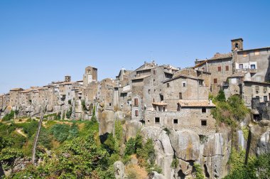 vitorchiano panoramik manzaralı. Lazio. İtalya.