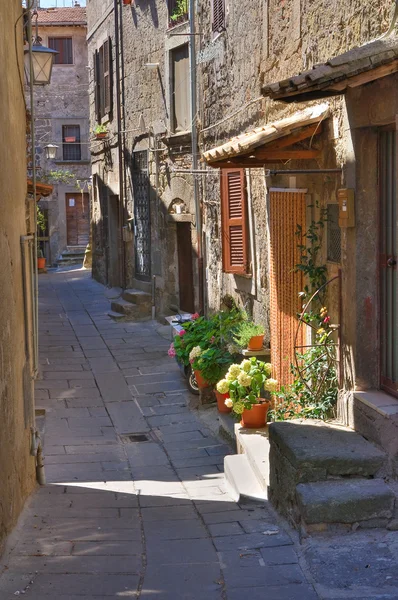 Para o beco. Bagnaia. Lazio. Itália . — Fotografia de Stock