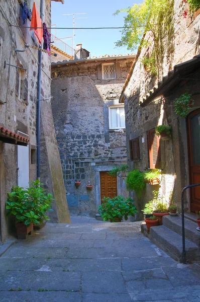 Para o beco. Bagnaia. Lazio. Itália . — Fotografia de Stock