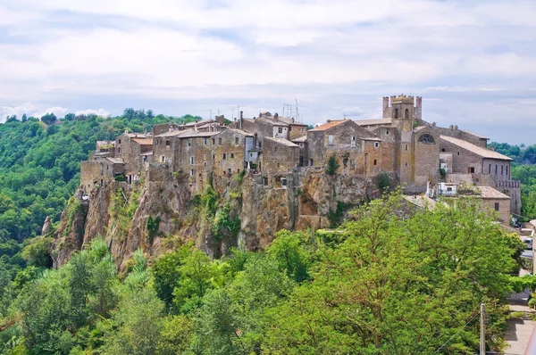 Panoramik calcata. Lazio. İtalya. — Stok fotoğraf