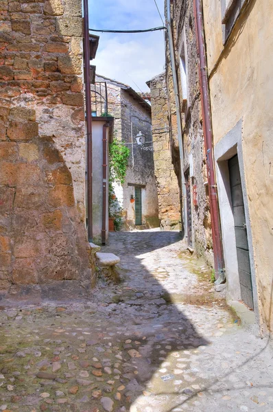 Gasse. Calcata. Latium. Italien. — Stockfoto