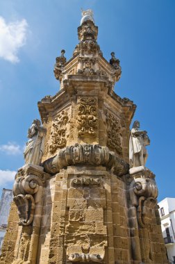 Virgin column. Nardò. Puglia. Italy.