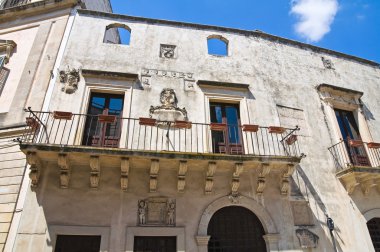 tarihi Saray. Galatina. Puglia. İtalya.