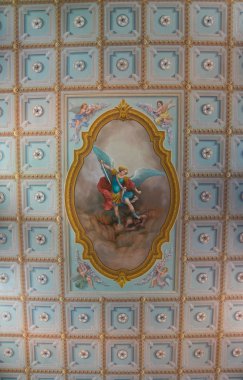 st. michele arcangelo Kilisesi. Trecchina. Basilicata. İtalya.