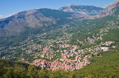 maratea panoramik manzaralı. Basilicata. İtalya.