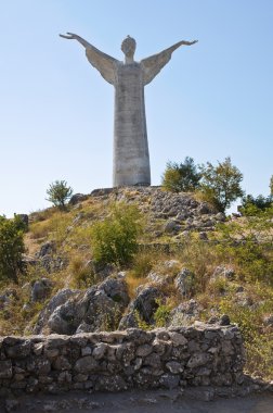 Maratea kurtarıcı İsa. Basilicata. İtalya.