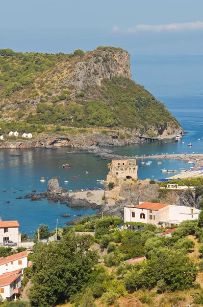 Panoramic view of Praia a Mare. Calabria. Italy. — Stock Photo, Image