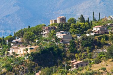 panoramik praia bir kısrak. Calabria. İtalya.