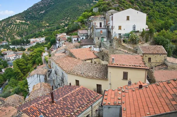 Panoramatický pohled na valsinni. Basilicata. Itálie. — Stock fotografie