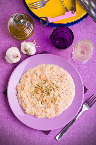 Shrimp risotto. — Stock Photo, Image