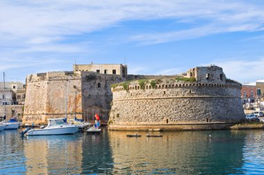 Angevine Aragonca castle. Gelibolu. Puglia. İtalya.