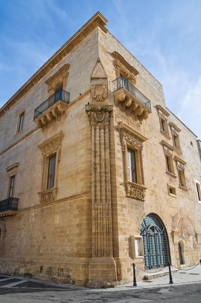 Palácio do Marquês. Galatone. Puglia. Itália . — Fotografia de Stock