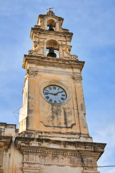 Wieża zegarowa. Galatone. Puglia. Włochy. — Zdjęcie stockowe