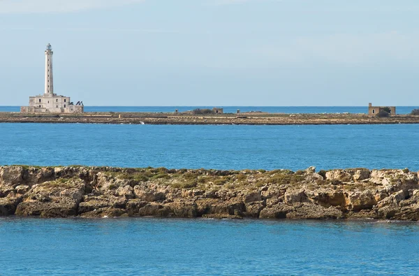 Gelibolu 'nun panoramik görüntüsü. Puglia. İtalya.