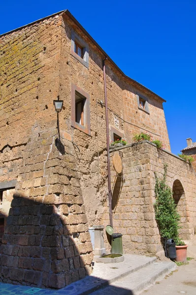 Aleja. Civita di bagnoregio. Lazio. Włochy. — Zdjęcie stockowe