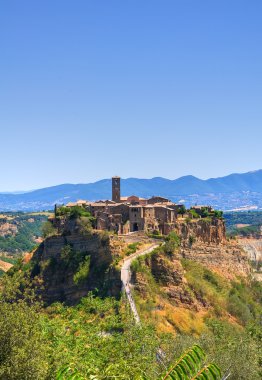 panoramik civita di bagnoregio. Lazio. İtalya.