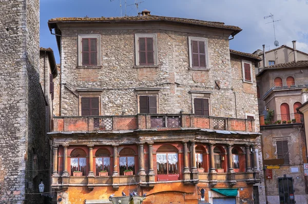 Tarihi evi. Narni. Umbria. İtalya. — Stok fotoğraf