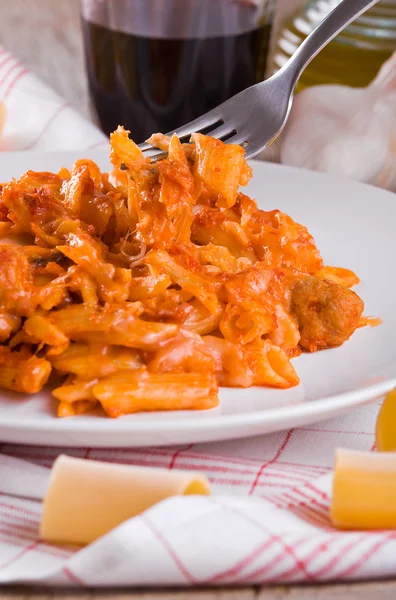 Oven baked pasta. — Stock Photo, Image
