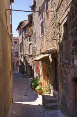 alleyway. Bagnaia. Lazio. İtalya.