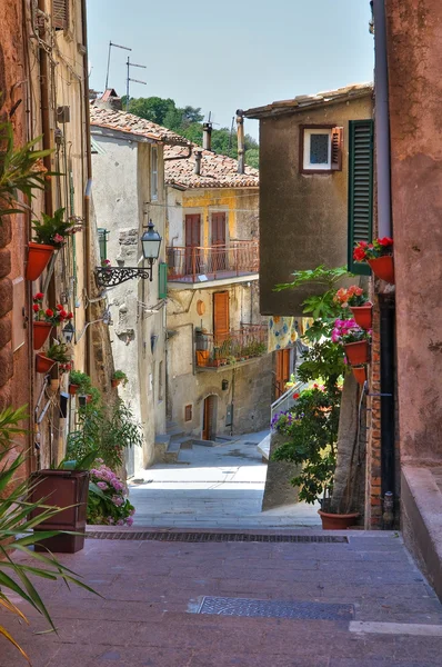 Gasse. soriano nel cimino. Latium. Italien. — Stockfoto