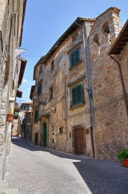 alleyway. Soriano nel cimino. Lazio. İtalya.