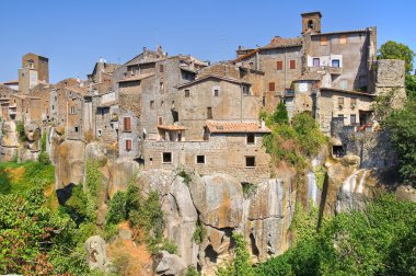 vitorchiano panoramik manzaralı. Lazio. İtalya.