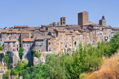 vitorchiano panoramik manzaralı. Lazio. İtalya.