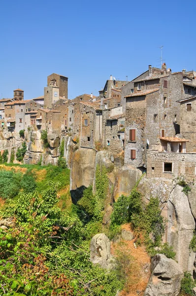 Panoramatický pohled na vitorchiano. Lazio. Itálie. — Stock fotografie