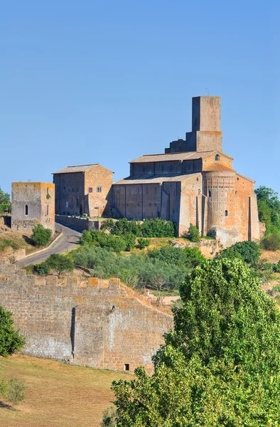 Tuscania panoramik manzaralı. Lazio. İtalya. — Stok fotoğraf