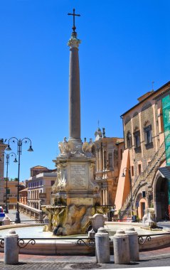 Monumental fountain. Tarquinia. Lazio. Italy. clipart