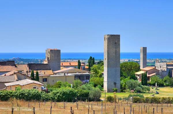 Tarquinia panoramik manzaralı. Lazio. İtalya. — Stok fotoğraf