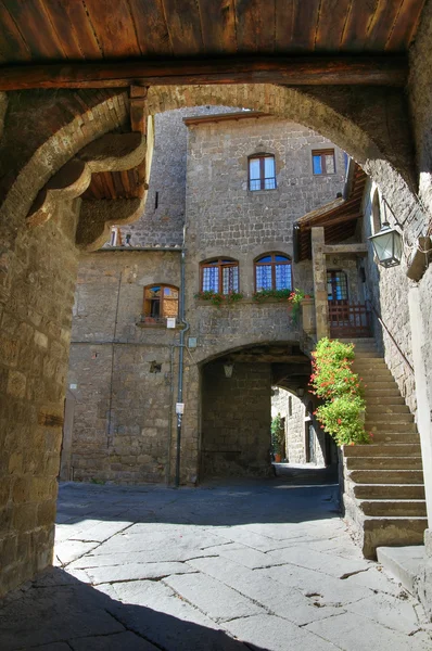 Folyosóját. Viterbo. Lazio. Olaszország. — Stock Fotó