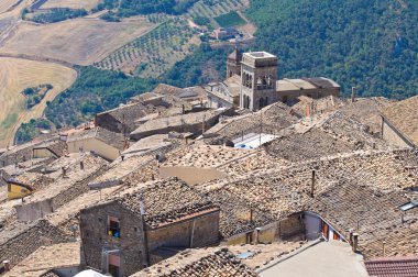 sant'agata di puglia panoramik manzaralı. Puglia. İtalya.