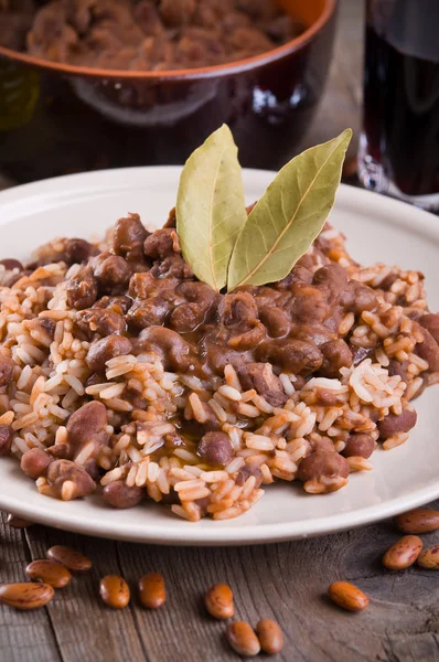 Rice and beans. — Stock Photo, Image