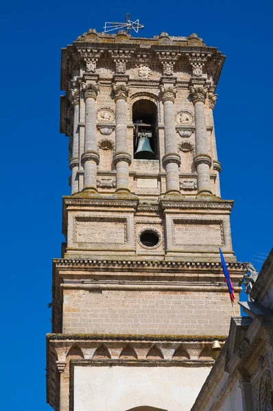 大教堂的母亲教会的 belltower。copertino。普利亚大区。意大利. — 图库照片