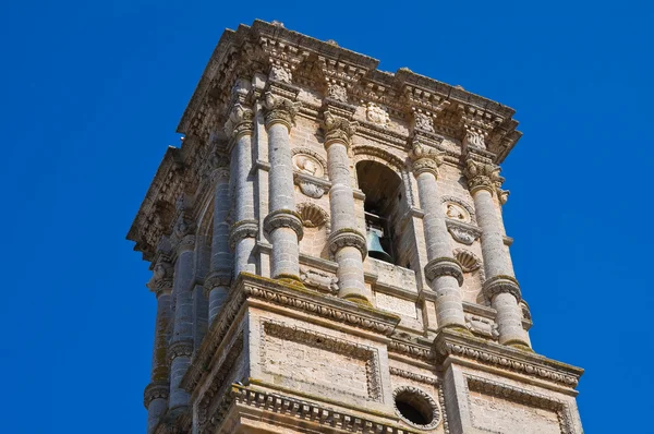 Belltower baziliky matky církve. Copertino. Puglia. Itálie. — Stock fotografie