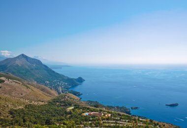 maratea panoramik manzaralı. Basilicata. İtalya.
