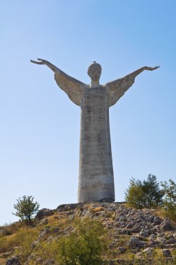 Maratea kurtarıcı İsa. Basilicata. İtalya.