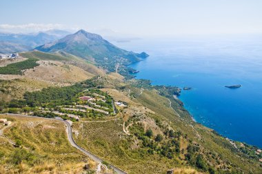 maratea panoramik manzaralı. Basilicata. İtalya.