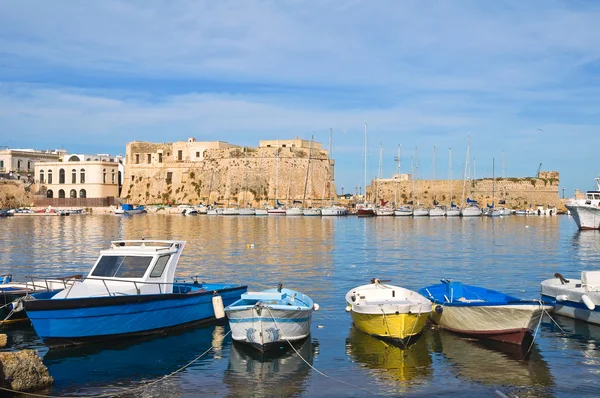 Gelibolu 'nun panoramik görüntüsü. Puglia. İtalya.