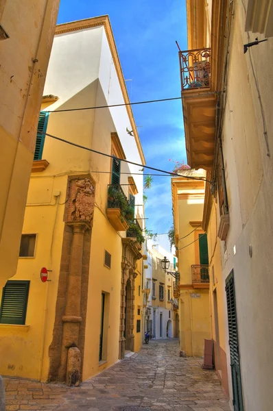 Alleyway. Gallipoli. Puglia. Italy. — Stock Photo, Image