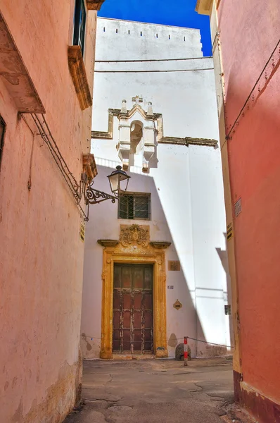 Gasse. Gallipoli. Apulien. Italien. — Stockfoto