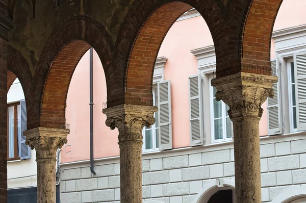 Gothic παλάτι. Piacenza. Εμίλια-Ρομάνια. Ιταλία. — Φωτογραφία Αρχείου