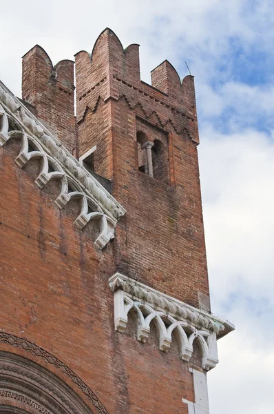 Palácio Gótico. Piacenza. Emilia-Romagna. Itália . — Fotografia de Stock