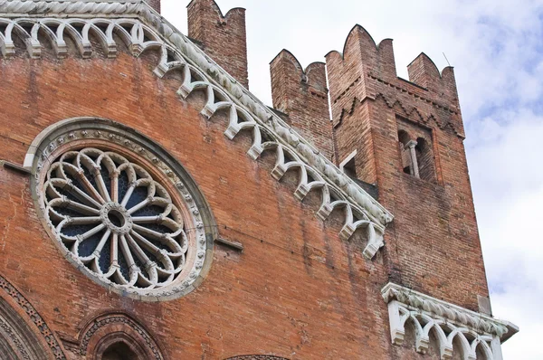 Gotischer Palast. Piacenza. Emilia-Romagna. Italien. — Stockfoto