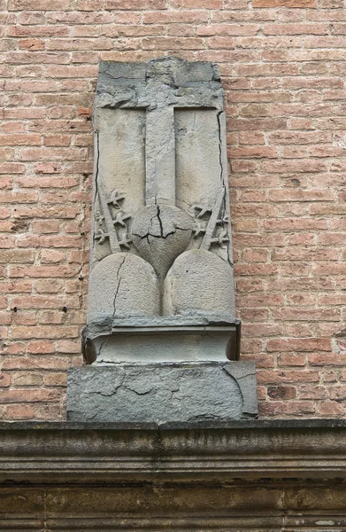 Igreja do Santo Sepulcro. Piacenza. Emilia Romagna. Itália . — Fotografia de Stock